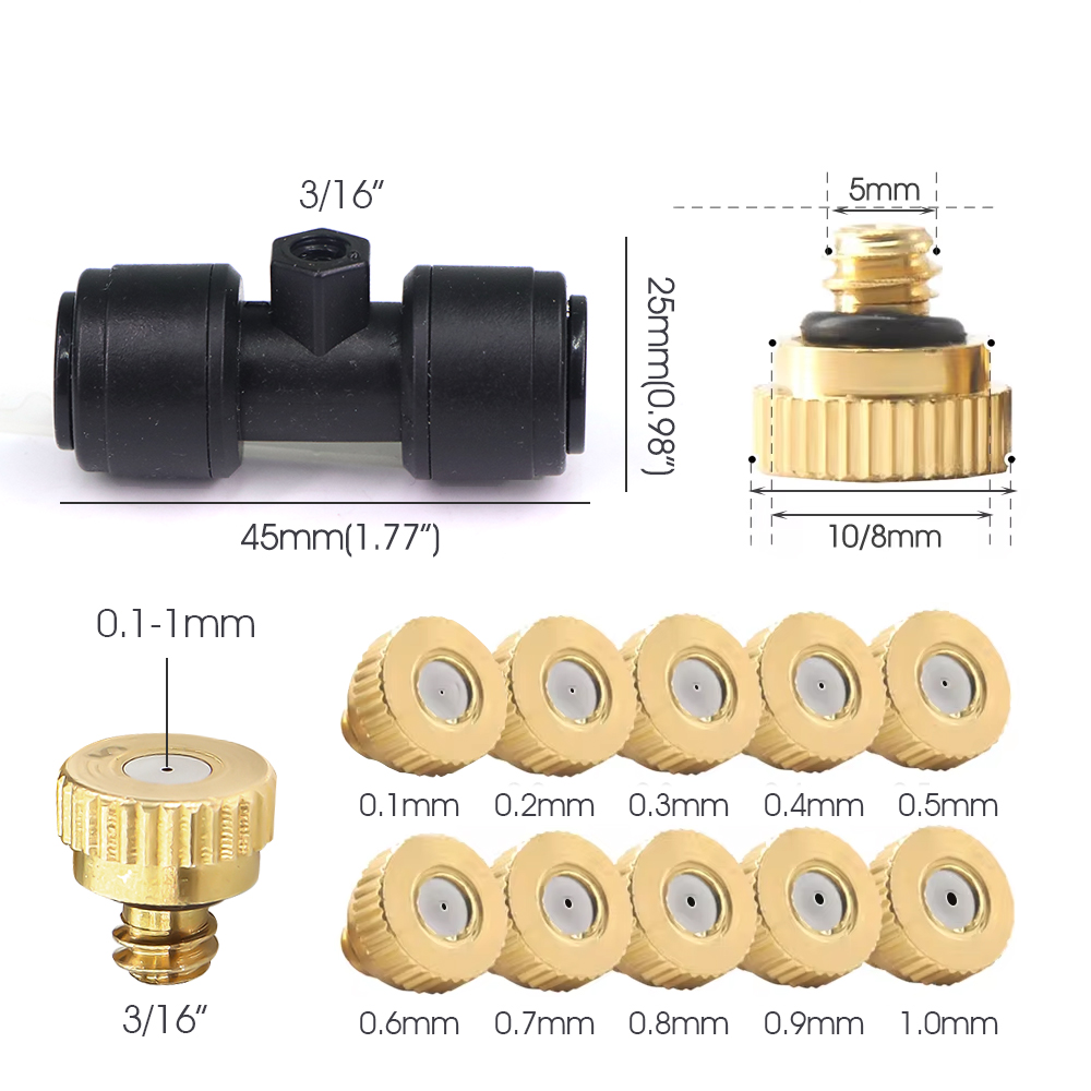 Nozel Semprot Kuningan 0.1-1mm - Garden Hose Nozzle ulasan dan harga