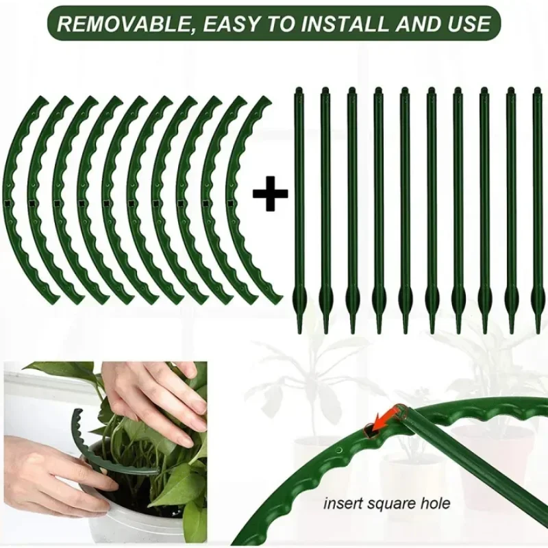 Penopang tanaman plastik tiang - Gardening Tools Range ulasan dan harga